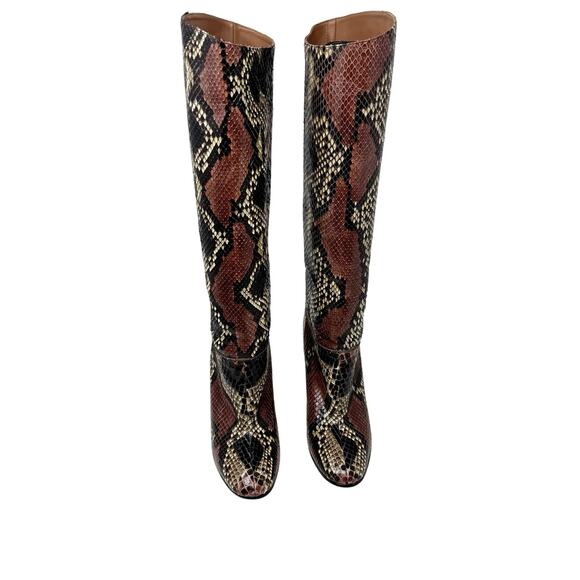 Valentino Garavani Snakeskin Knee High Boots EU 37.5 US7.5 Runway Python Leather - Picture 3 of 9